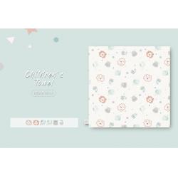 《贸》杯具熊 婴幼儿童纱布毛巾 宝宝纯棉方巾口水巾 浴巾 六件套装