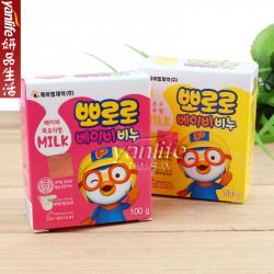 《贸》韩国进口 Pororo/啵乐乐 羊奶皂 儿童香皂洗脸洗澡100g