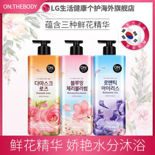 韩国LG ON THE BODY 花香香水沐浴露 沐浴液 500G